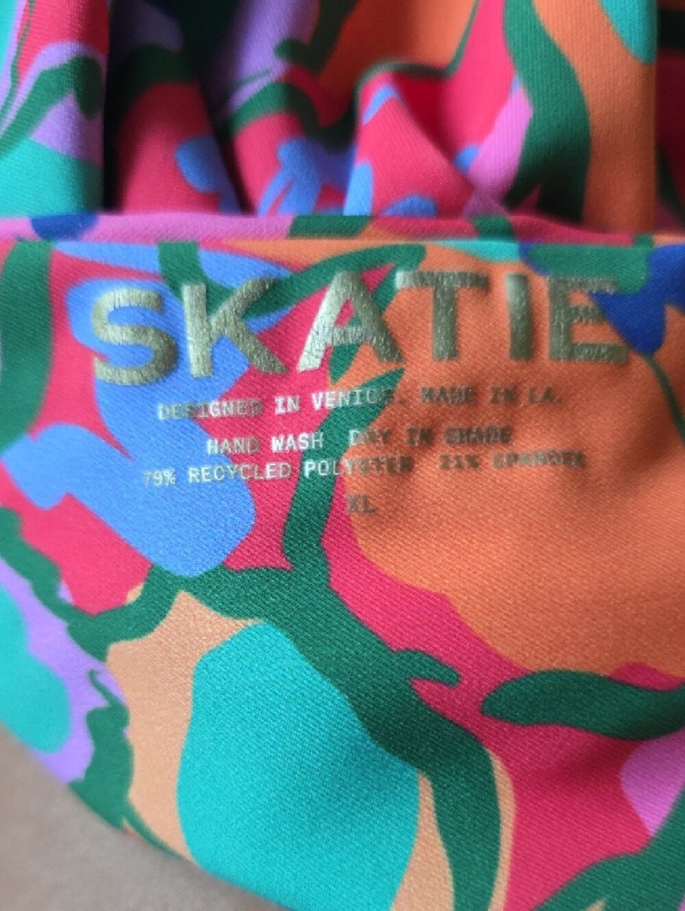 NWOT Skatie "Melly" Floral Swimsuit Bottoms Pink, Orange, Blue, Lilac & Green - Picture 2 of 9